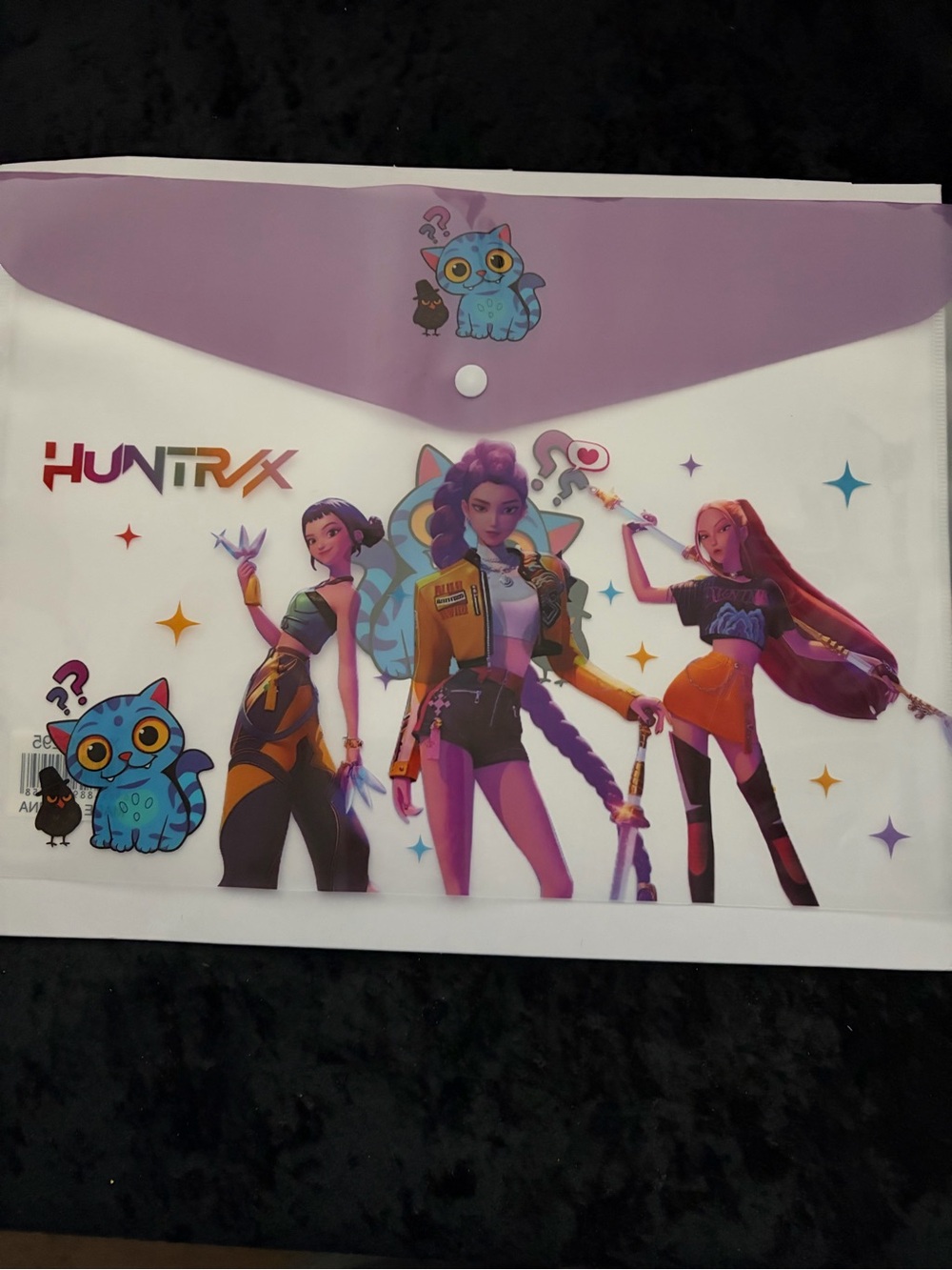 Huntrix Purple Character Document Folder – Lavender File Organizer